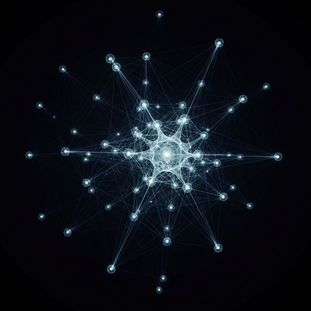 Abstract neural-network visualization representing explainable computer vision